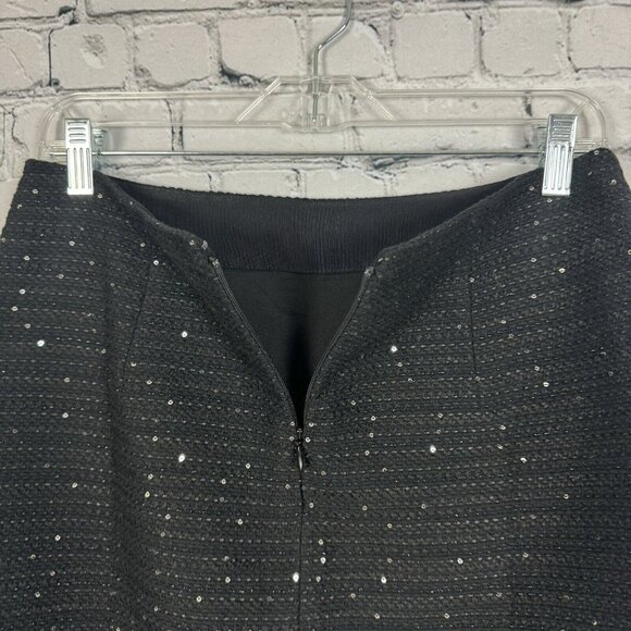 NWT J Crew Natasha A-Line Mini Skirt Sequin Tweed Black Women 4 Business Casual - Picture 6 of 10